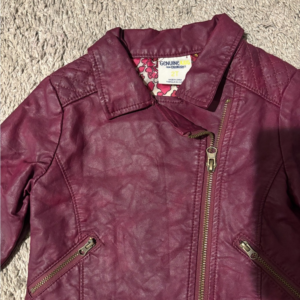 OshKosh B'gosh Purple Casual Jacket with Full-Length Zipper